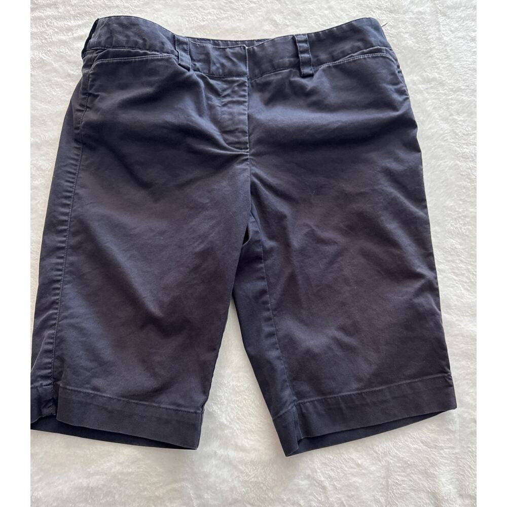 Talbots Petite Women's Navy Cotton Blend Shorts Size 4P